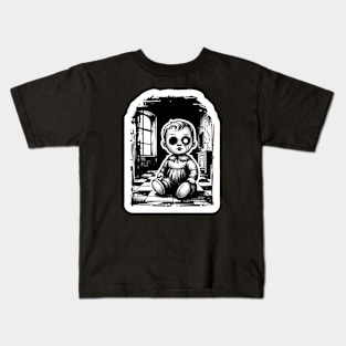 horror creepy doll Kids T-Shirt